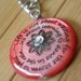 Dancing in the rain...coral red shell pendant with chain