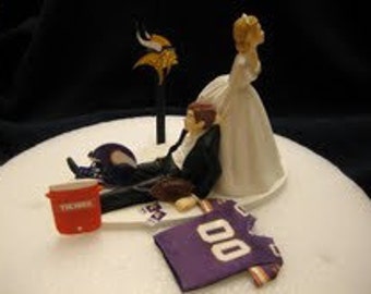 Items similar to Minnesota Vikings  Wedding  Cake  Topper  