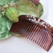 Vintage hair comb Victorian or Edwardian faux tortoiseshell rhinestone Eagle hair accessory (W)