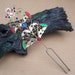 Vintage Indonesia Sumatra hair comb filigree glass stones hair accessory hair pin hair pick (AAE)