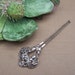 Vintage hair comb Indonesian Balinese silver tone hair accessory (ACL)