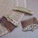 Vintage hair combs 3 goldtone Baroque style hair accessories
