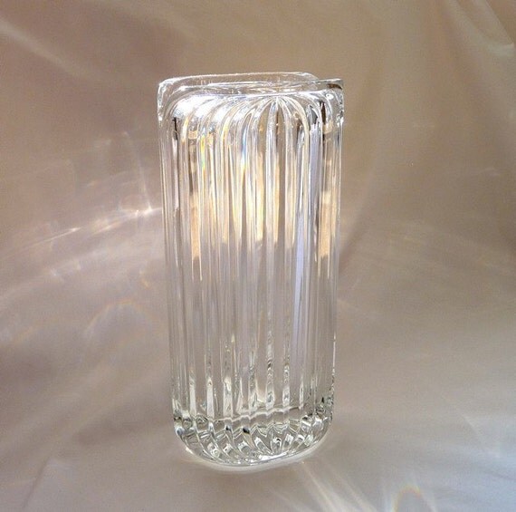 Villeroy & Boch Crystal Flower Vase Raised Ridge Design