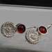 Deep Red Almandite Garnet and Sterling Silver Earrings
