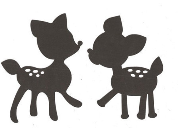 Items similar to Two sweet deer silhouettes on Etsy