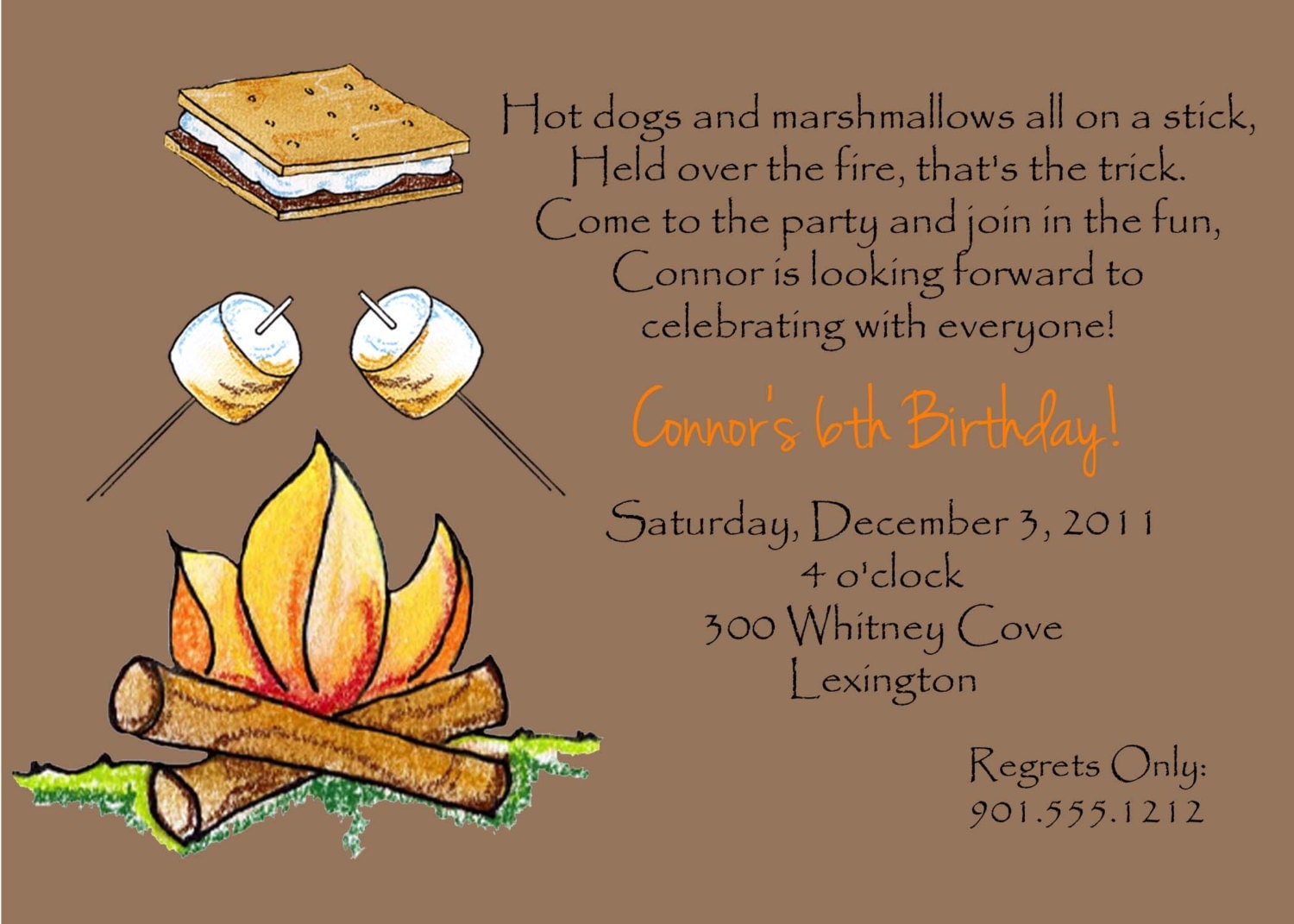 Campfire Invitations Free 6