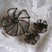 Sale Was 16.00 Brooch and clip earrings set Signed Mesh and pearl