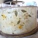 Vintage Shabby Chic Cake Plate, Yellow, Green, Kitchen Decor, Holiday Entertaining