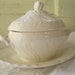 Vintage Soup Tureen// Doll-Size// Ivory// Ceramic from Tessiemay