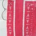 Vintage Tablecloth Tomato Red White Folk Motif Farmhouse MidCentury Linen from Tessiemay