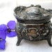 Vintage Art Nouveau Silverplated Ring Box/Casket, Wedding, Engagement, Gift, from Tessiemay