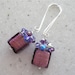 Plum Starry Night Venetian Glass Earrings