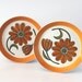 Vintage Salad Plates, Ben Seibel Mikasa Duplex Inspire, Orange Daisy