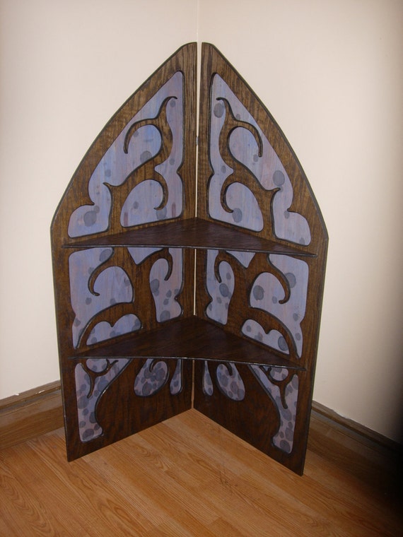 Items similar to Large gothic standing corner shelf on Etsy