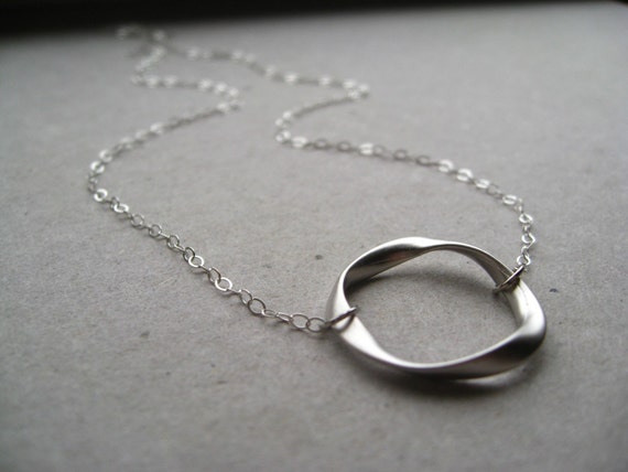 Items similar to Eternal Love Ring Necklace (in Silver) on Etsy