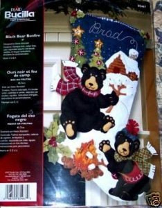 bucilla black bear bonfire