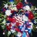 FIRECRACKERS FLAG And ANNALEE Mouse Patriotic Wreath
