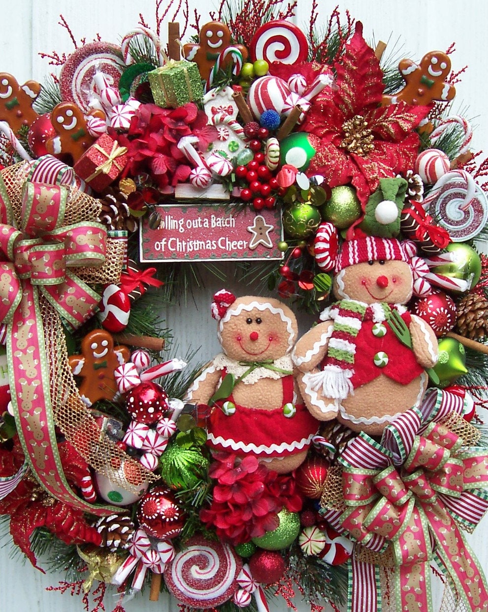 The Bakers OF GINGERBREAD Christmas Holiday Wreath