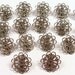 VINTAGE Silver Earring BLANKS Ten (10) Pairs Rhinestones Beads Pearls Filigree Jewelry DiY Destash (X40)