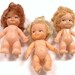 VINTAGE Dolls Three (3) Baby GIRL Dolls PeeWee 1960s Vintage Girl Toys Vintage Doll Parts Destash (J121)
