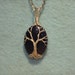 Blue Goldstone "Tree of Life" Pendant