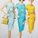 1960s McCall's Bust 32 Size 12 5921 Sewing Pattern Proportioned Wiggle Dress Tall Petite Sleeveless, Short Three Quarter Sleeves Mad Men