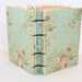 Aqua Floral Coptic Bound Journal