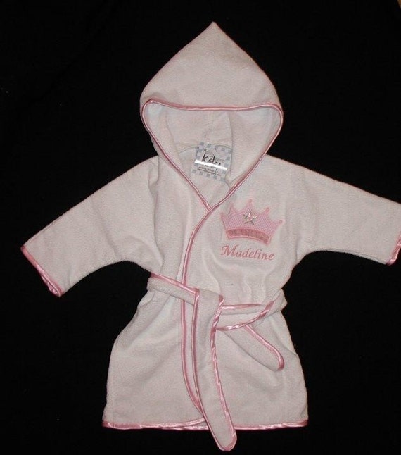 Personalized Toddler Girls Princess Terry Cloth Robe Size 34