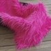 Fuchsia Pink Newborn Baby Girl 3" Pile Faux Fur Blanket, Great for photo prop