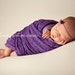 Baby Headband Set, Newborn Headband and Ruffle Baby Wrap in Purple, Prop Package, Baby Girl Photo Prop