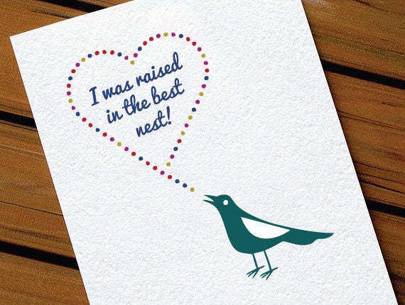 Cute Birthday Card For Mom Best Nest Bird Card