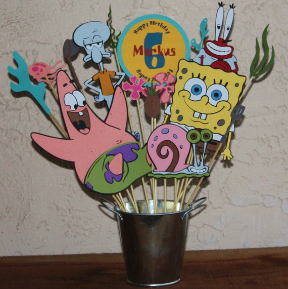 Spongebob Birthday Party Centerpiece