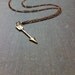 Appalachian Arrow Necklace // Hunger Games inspired golden arrow charm on red brass chain