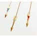 Road Trip Necklace // Neon Tribal Golden Arrow Pendant on Long Copper Chain // Choose Your Color