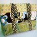 Green Tote Bag AlFresco Handmade Ready to Ship One of a Kind With Pockets