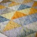 Batik Table Runner Orange Creamsicle Triangles Tonga Handmade Quilted