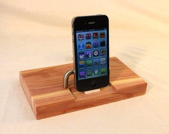 Cedar iPhone - iPod Dock -Charger and Sync Station - Great Smell - Sliver style V2 iDock - Free Shipping