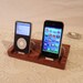 Etsy Super Sale - Limited offer Deal - DUAL iPhone - iPod Dock -Charger and Sync Station - Oak - Brass style V2