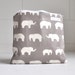 small wet bag. organic cotton. grey ellie fam. waterproof