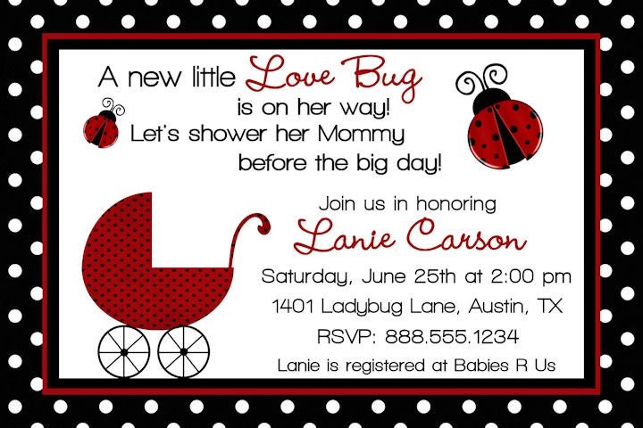 Ladybug Shower Invitations 9