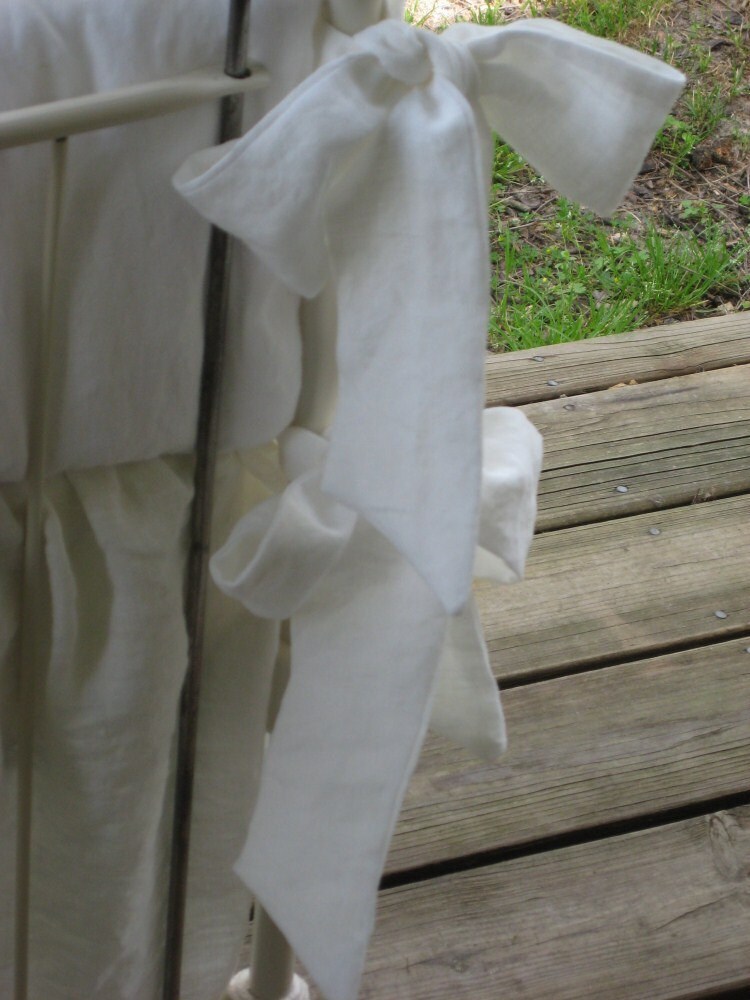 Ruffled Washed White Handkerchief Linen Nursery