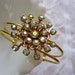 RESERVED for Jennifer - Rhinestone cuff bracelet Aurora borealis cuff bracelet Vintage earring bracelet Bride Bridesmaid Mother of the Bride