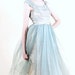 Vintage-50s-Blue-Formal-Tea Length-Tulle-Junior Size-XS