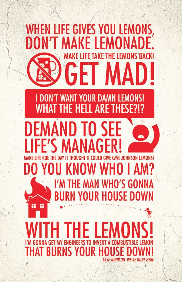 When Life Gives You Lemons 11x17 Poster Print