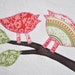 RESERVED for Amy --Organic Baby Blanket -- Personalized Free -- New Baby Blanket with Tree and Retro Birds