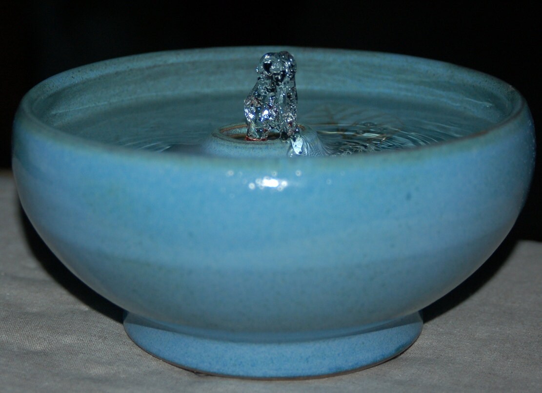 Handmade Ceramic Cat Fountain or Indoor Tabletop Fountain