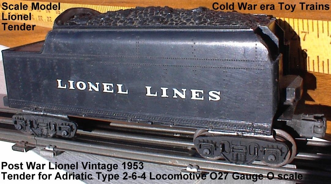 Vintage 1953 Lionel Locomotive Tender toy train by RolandDressler