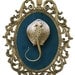 Miniature Blue Spotted Stingray in Victorian Frame - Wall Art Decor 10x13in