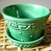vintage mccoy green flower pot REDUCED