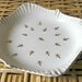 vintage fleur de lis dish gold & white FIVE DOLLAR SALE